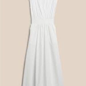 Banana Republic white cotton dress